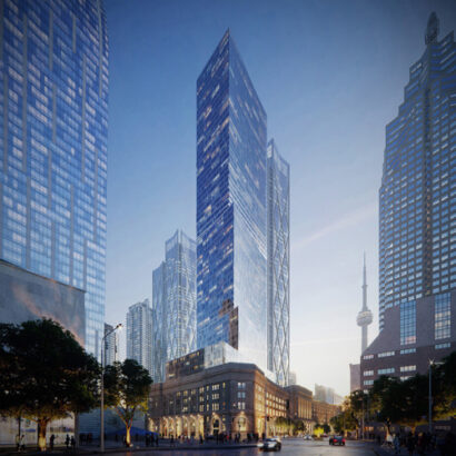 Rendu architectural d’un projet de gratte-ciel à Toronto