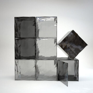 Visualisation de contenants carrés en verre